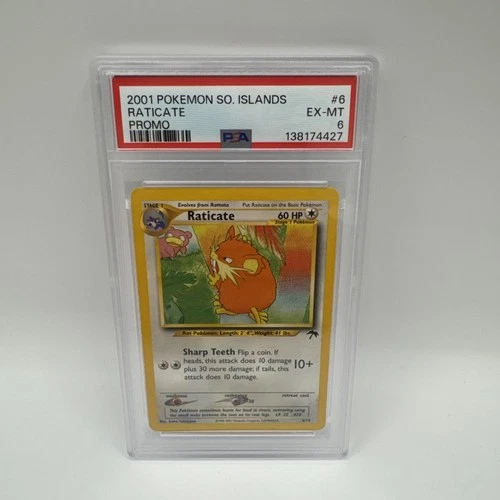 Raticate 6/18 2001 Southern Islands PSA 6 Pokemon Vintage WotC New Cert