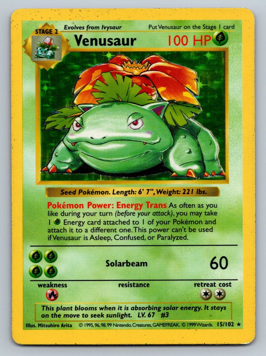 Venusaur 015/102 Base Set (Shadowless) for sale | eBay Venusaur 015/102 Base Set (Shadowless) for sale | eBay
