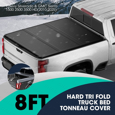 #ad Hard Truck Bed Tonneau Cover for Silverado amp; GMC Sierra 2010 2026 8 ft Long Box $474.99