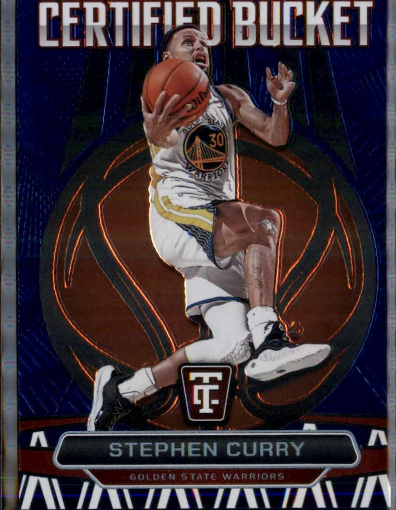 2024-25 Panini Totally Certified #2 Stephen Curry Bucket Mirror Blue /49