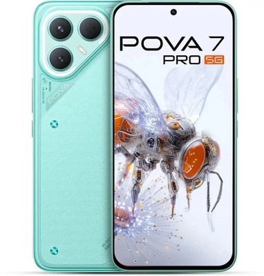 Tecno Pova 7 Pro 5G (Neon Cyan, 256GB) (8 GB RAM) Dimensity 7300 Ultimate