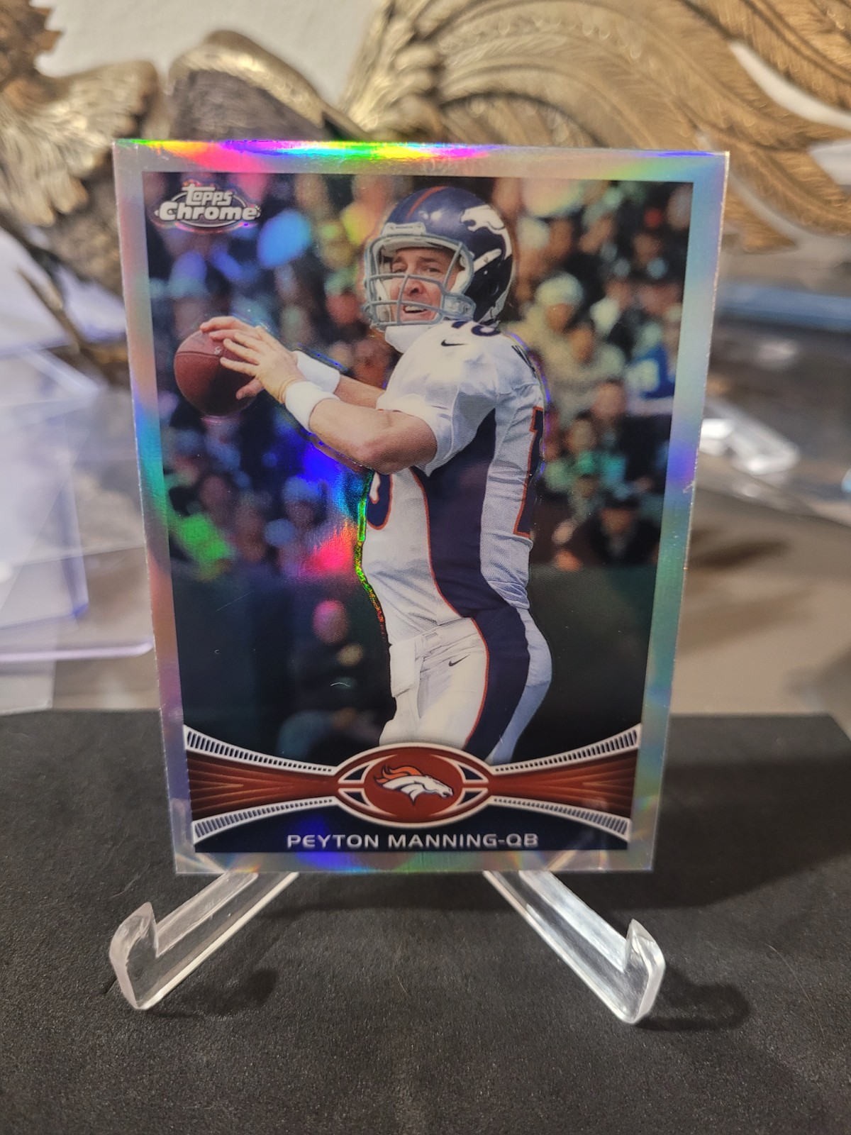 Peyton Manning 2012 Topps Chrome Refractor #161 Broncos Silver Colts 🔥📈💎