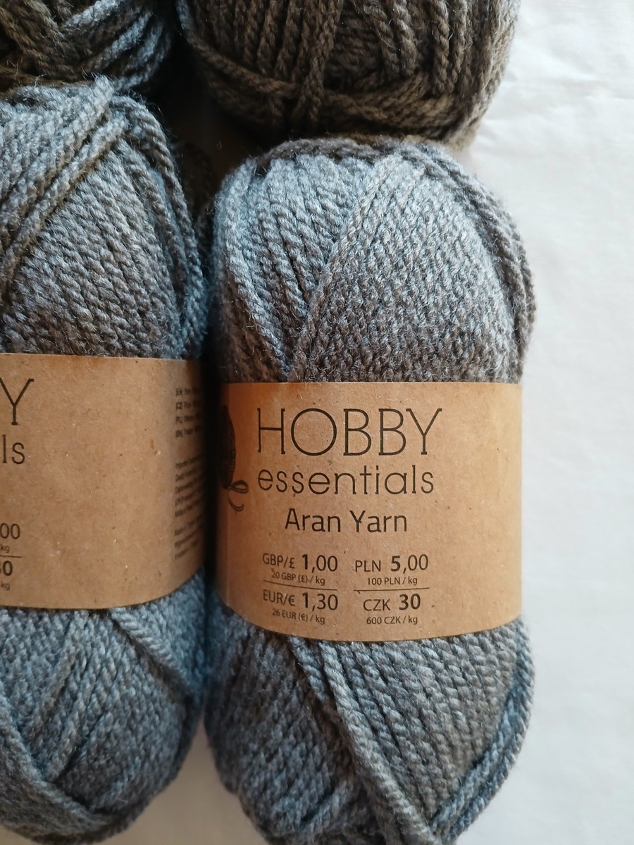 Acrylic Yarn Grey Aran Wool Uk Hobby Brown Aran Wool Hobby Essentials Dark  Grey Aran Acrylic