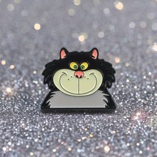 Fantasy Pin, Lucifer Cat From Cinderella, Lapel Cats Kitty Smiling US SELLER