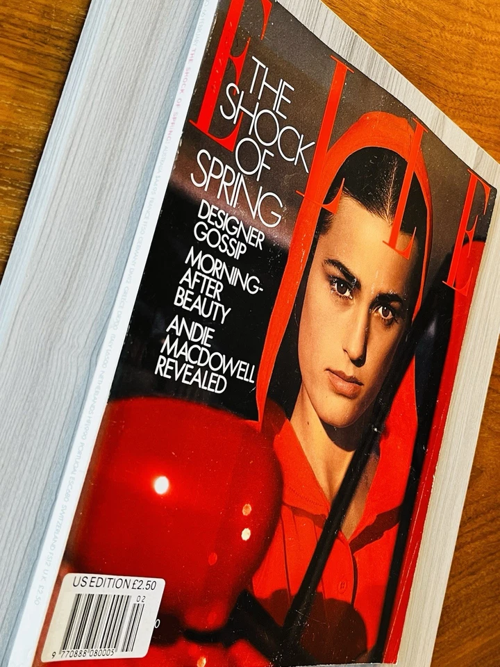 RARE US ELLE February 1991 YASMIN LE BON  TATJANA PATITZ vogue ANDIE MACDOWELL Foto 3 de 4