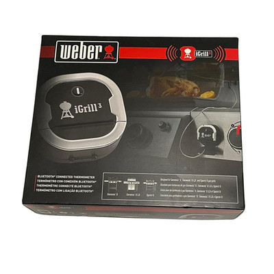 Weber Igrill 3 Grill Thermometer   App Connected Smart Meat Thermometer with 4 P