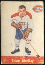 1955-56 Parkhurst #41 Calum MacKay Montreal Canadiens
