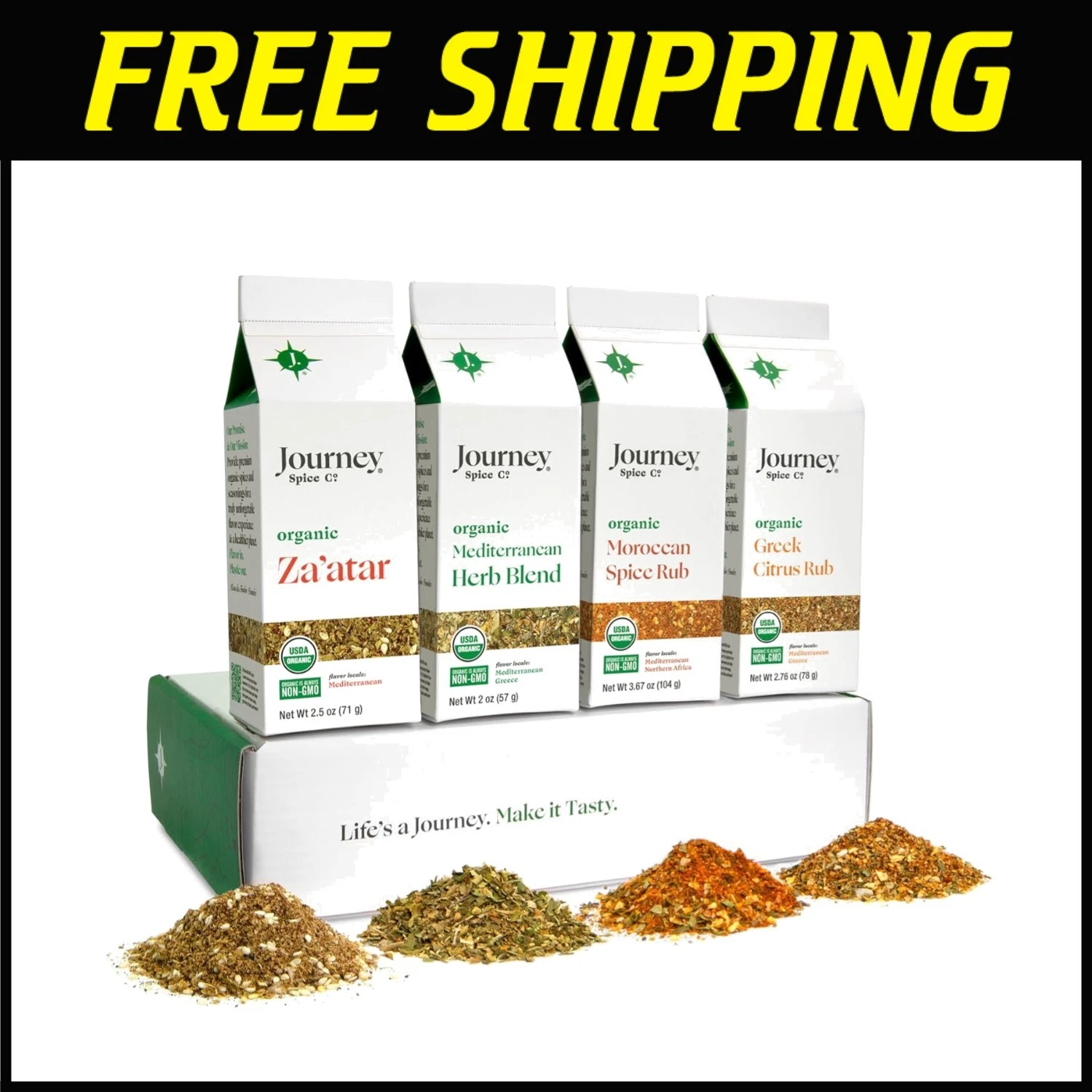 Salt-Free Organic Spice Set | Cooking and Baking | 10.93 oz
