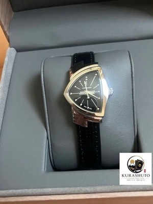 Hamilton Ventura H244112  Automatic Black Dial Watch with Box Papers From Japan