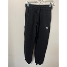 Adidas Originals Women Black Trefoil Fleece Sweatpants Joggers XS H06629