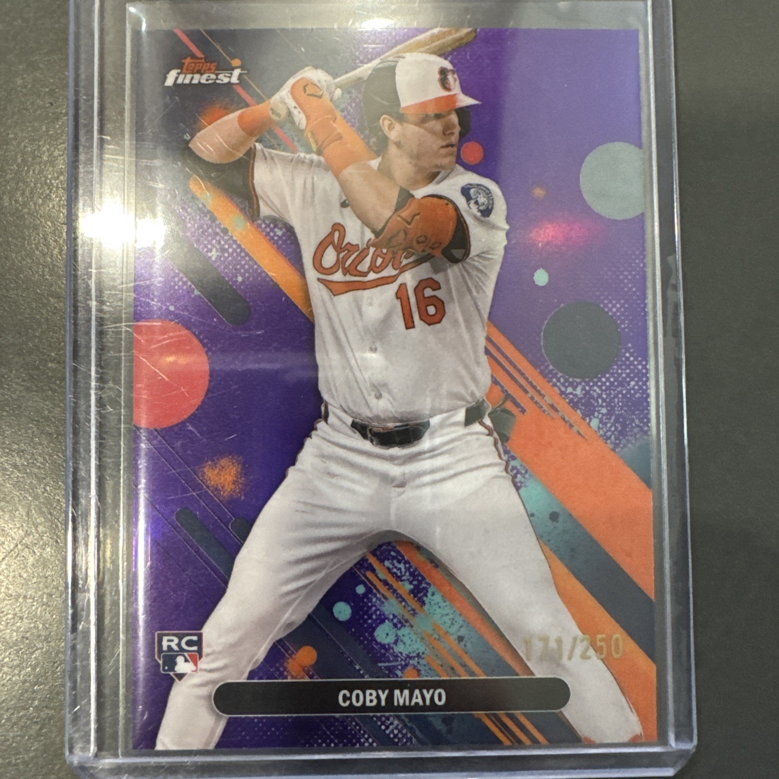 COBY MAYO 2025 TOPPS FINEST PURPLE REFRACTOR RC PARALLEL /250 #26