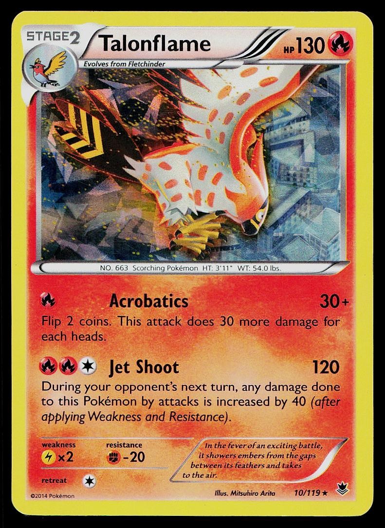 Pokemon Card Phantom Forces Talonflame 10/119 Rare