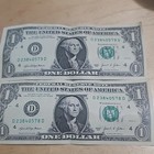 2021 $1 Federal Reserve Note Lot of 2 D23840578D D23840579D Uncertified — photo 1