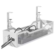 Under Desk Cable Management Tray No Damage to Desk Standing Desk Cord Organizer