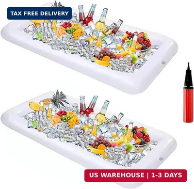 2 pcs Inflatable Ice Serving bar Cooler for Table,Inflatable Drink Coolers for P