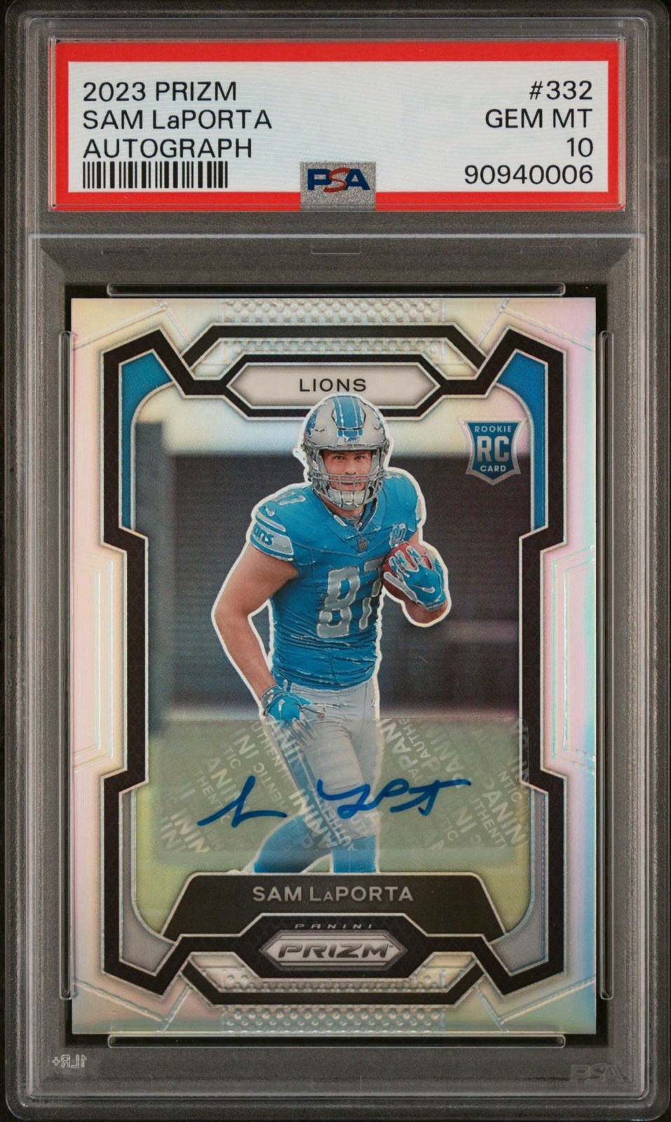 Sam LaPorta Panini Prizm #332 Silver