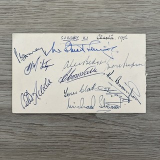 Surrey & Warwickshire 1956 Beautiful Album Page Signed x 22