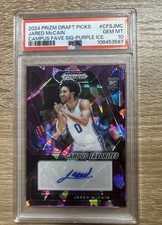 2024 Panini Prizm- Campus Favorites Signatures Jared McCain AUTO PSA 10