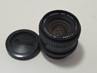 Focal MC Camera Lens Auto 1:2.8 F=28mm No. 572450, Japan with caps - Minolta MD