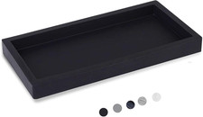 Silicone Bathroom Vanity Tray Dish Soap Holder Sink Organizer, Black