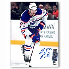 Vincent Desharnais Autographed Edmonton Oilers Autographed Away 8x10 Photo