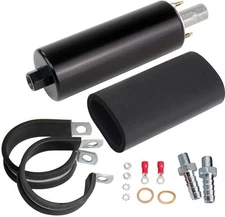  LS High Pressure External Inline Fuel Pump for 255LPH - Walbro GSL 392, Black