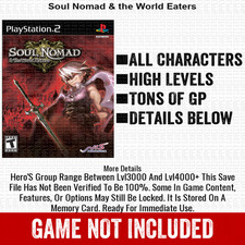 Soul Nomad the World Eaters 100 PS2 Memory Card All CHEATS ITEMS
