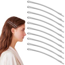 50 Silver Jumbo Bobby Pins, 3.34 Inch 1 Count Pack of 50 , 3.34"