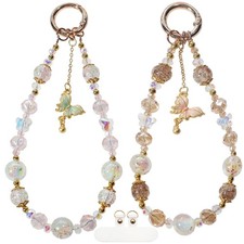 Beaded Phone Charms Strap,Crystal Camera Wrist Strap,Phone Chain Wristlet Lan...