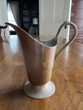 RARE - Antique Miniature Brass  Copper Pitcher; Very Fine - Art Deco 