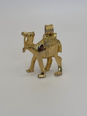 Vintage Gold Tone Camel Pendant Charm Egyptian Revival