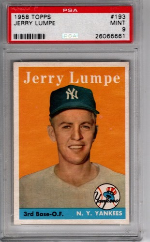 Jerry Lumpe #193 1958 Topps card