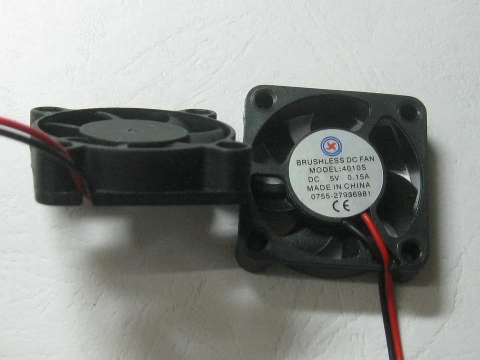 2 pcs Brushless DC Cooling Fan 7 Blade 5V 40x40x10mm 4010S 2pin Sleeve Bearing - Image 2 of 2