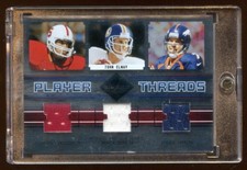 JOHN ELWAY 2004 LEAF LIMITED TRIPLE GAME WORN JERSEY /50 COLLEGE-PRO JERSEY RARE