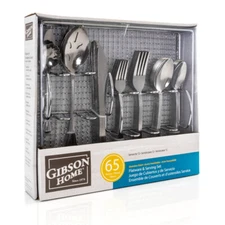 Gibson Home 111958.65 South Bay 65 Piece Stainless Steel Flatware Service Set