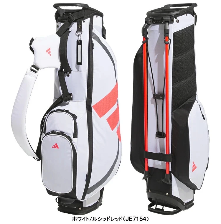 Adidas гольф стойка сумка Adizero легкий 7,5 x 47» 2025 белый/ясный красный - Изображение 2 из 4