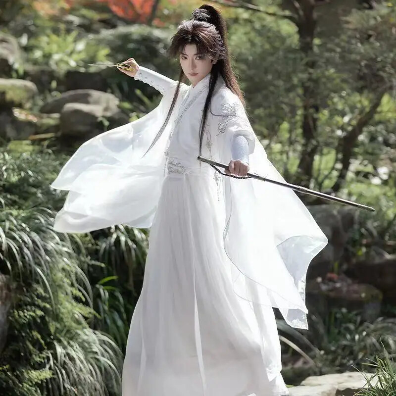 White Embroidery Hanfu Men Women Chinese Costume Fairy Cosplay | eBay White Embroidery Hanfu Men Women Chinese Costume Fairy Cosplay | eBay