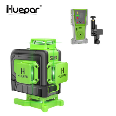 Huepar 16 Linien-selbstnivellierendes Grüner 360° Laserniveau+ Laserdetektor
