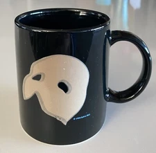 Vintage Phantom of the Opera Black Heat Activated Mask On Mug 1986 Collectible