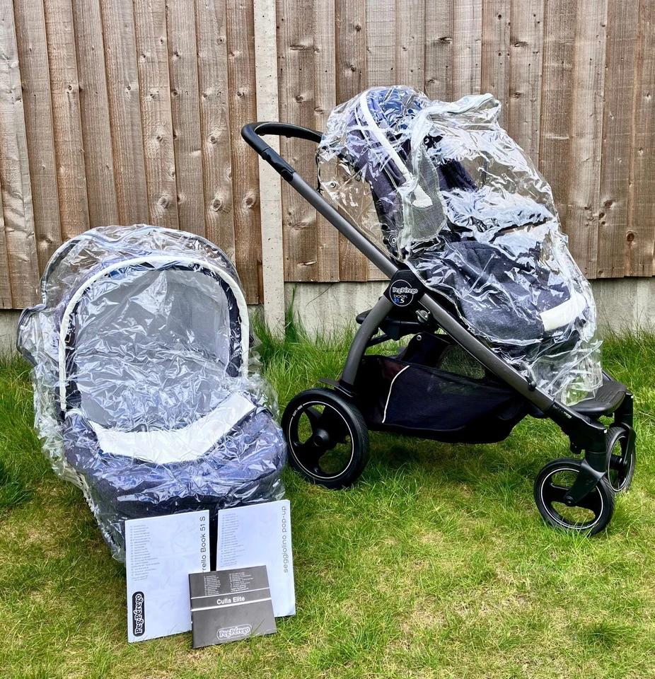 Peg-Perego Book 51 S Elite Newborn Baby Pram Pushchair Buggy Stroller Carry Cot - Image 2 of 4
