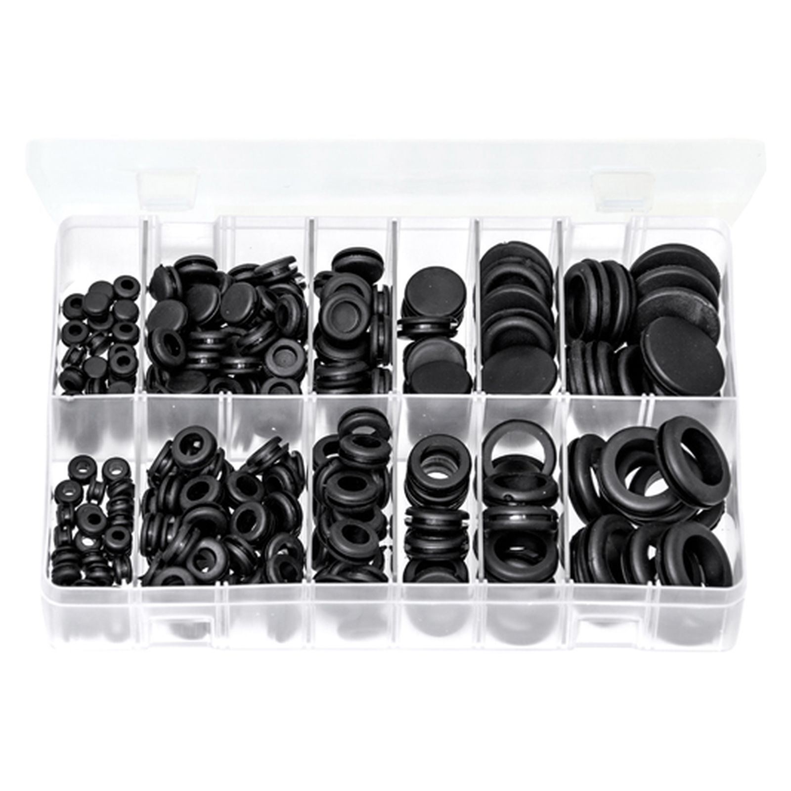 Black Grommets Wiring & Blanking Box Of 250 - AB244
