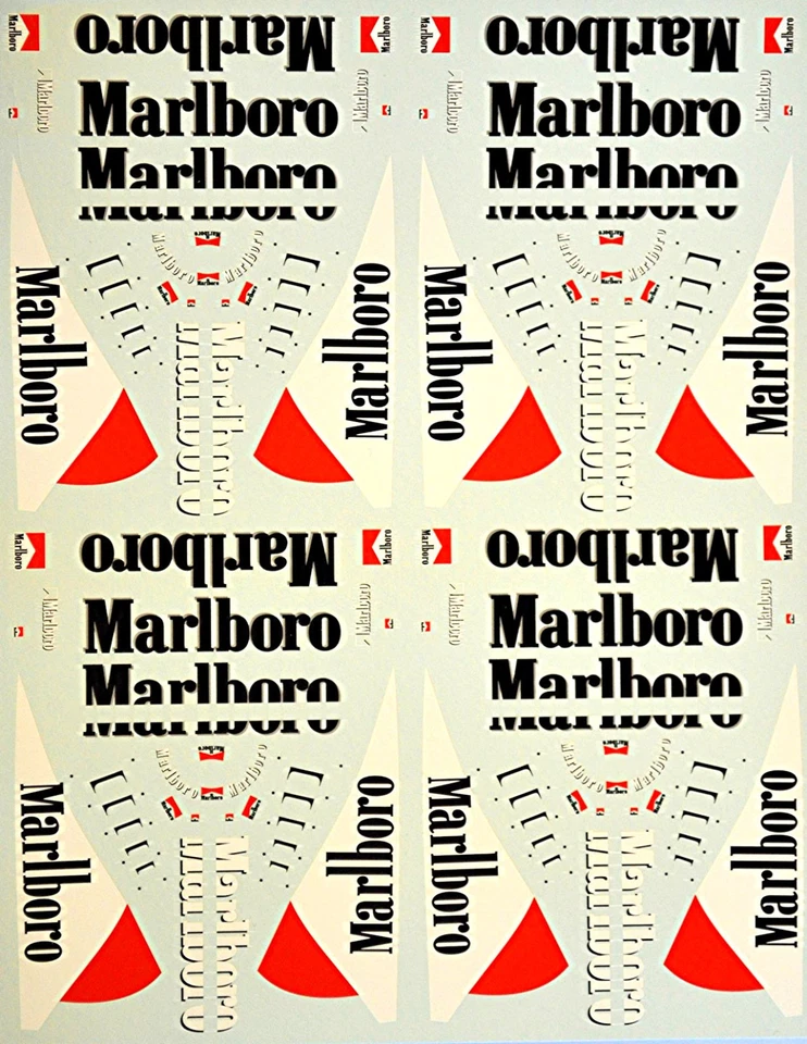 DMC DECALS Formel 1 Sponsoren No.S4 - 1990-2010 - 1:18 Decal Abziehbilder