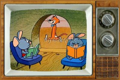 PIXIE DIXIE & MR. JINKS TV Fridge MAGNET 2'' x 3'' art SATURDAY MORNING CARTOONS