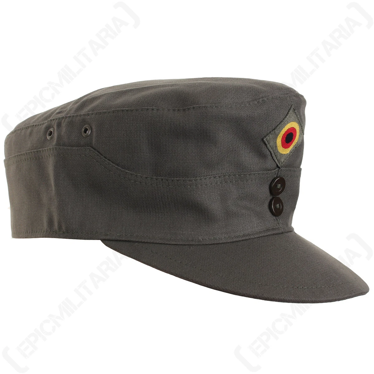 Moleskin German Durable Cotton Army Cap With Bundeswehr Cockade- Olive