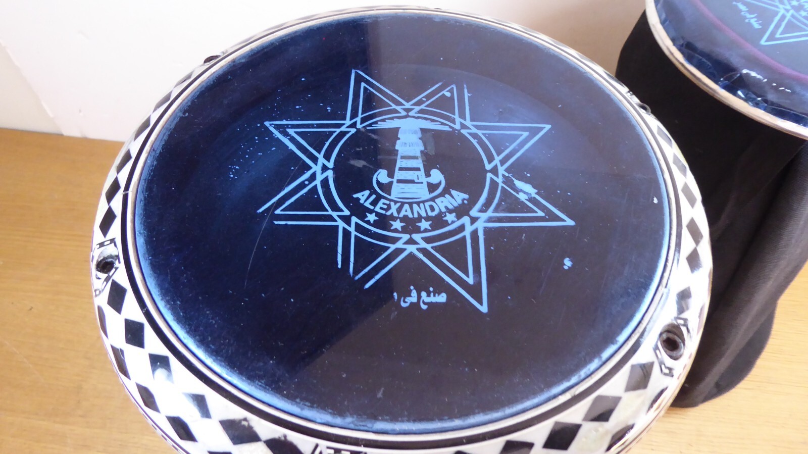 Alexandria Drum Darbuka tabla doumbek mother of pearl Gawharet 17 inch