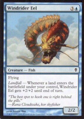 4X WINDRIDER EEL 78/249 ZENDIKAR MTG MAGIC NM X4 (yourdeckbuilder)