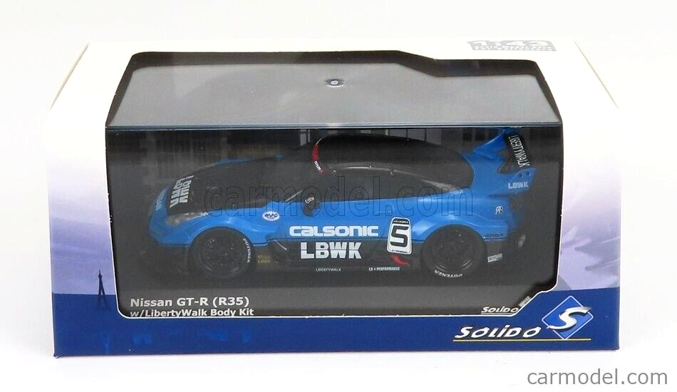 1 43 SOLIDO Nissan Gt-Rr (R35) Lb Works Coupe Calsonic 2016 Blue
