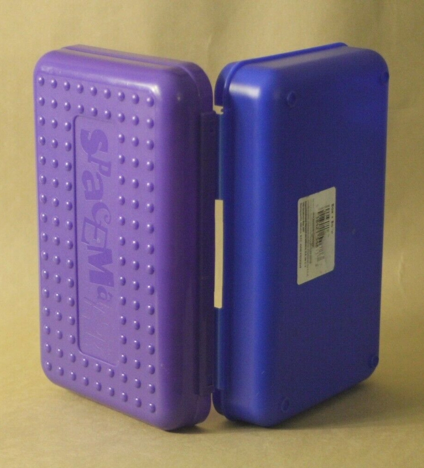 Reading Spacemaker Box Spacemaker Pencil Box Purple & Blue Opaque Vintage 90's Plastic Storage ...