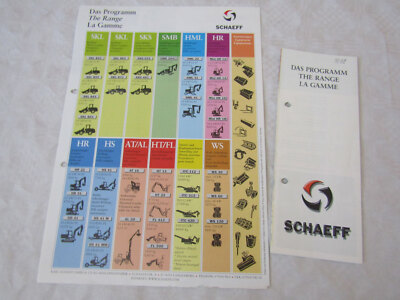 2 Prospekte Schaeff Baumaschinenprogramm SKL 823 833 HML 22 31 41 HS AT HT HR