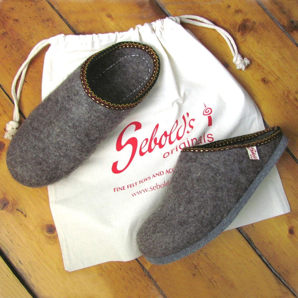 Zapatillas tradicionales hechas a mano 100 % fieltro lana mula térmicas naturales niños Unisx Foto 3 de 4